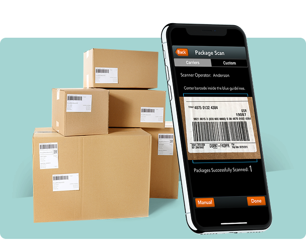 Mobile device scanning barcode